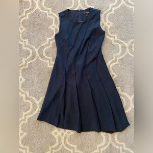 Banana Republic Pleated Navy Dress Petite